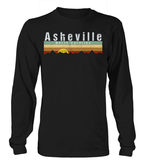 Retro Vintage Asheville Nc Long sleeved Unisex