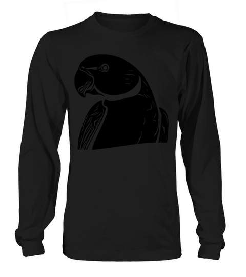 Ring-necked Parakeet Portrait Vintage Parrot Long sleeved Unisex