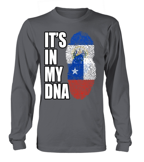 Salvadoran And Chilean Mix Heritage DNA Flag Long sleeved Unisex