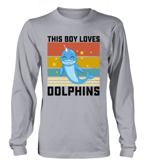 This Boy Loves Dolphins Long sleeved Unisex