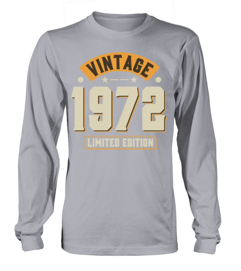 Vintage 1972 50th Birthday Fiftieth Gift Long sleeved Unisex