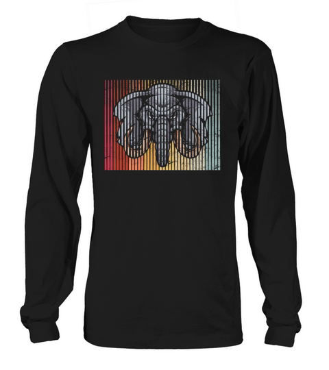 Vintage Elephant Lover Retro Graphic Elephants Kid Long sleeved Unisex