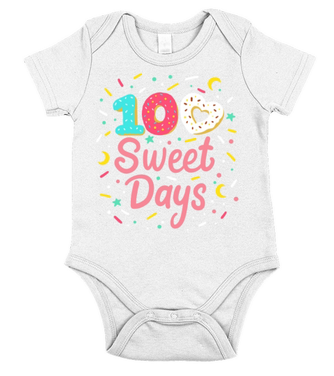 100 Days of School Donut Student Short Sleeve Baby One-Piece