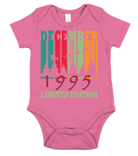 1995 December vintage born gift Short Sleeve Baby One-Piece