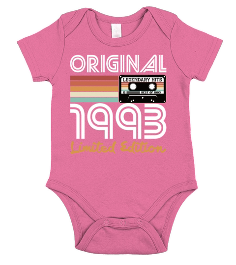 30th birthday vintage 1993 original 1993 Short Sleeve Baby One-Piece