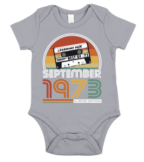 50th birthday vintage 1973 best of september 1973 Short Sleeve Baby One-Piece