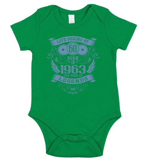 60th Birthday Gifts Vintage 1963 Vintage Sayings Short Sleeve Baby One-Piece