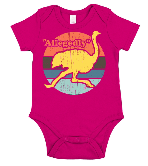 Allegedly Ostrich Vintage Distressed Short Sleeve Baby One-Piece