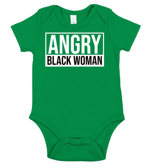 Angry Black Woman Short Sleeve Baby One-Piece