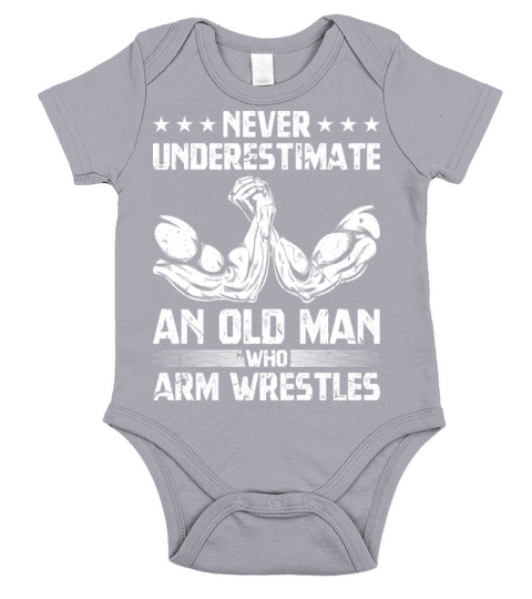 Arm Wrestle Fun Vintage Arm Wrestling Short Sleeve Baby One-Piece