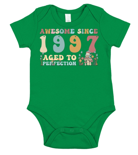 Awesome since 1997 - 26th Birthday - 2023 Groovy Short Sleeve Baby One-Piece