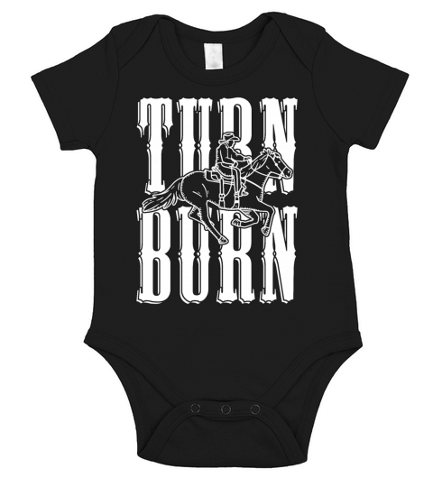 Barrel Racing Turn Burn Horse Riding Barrel Racer Short Sleeve Baby One-Piece