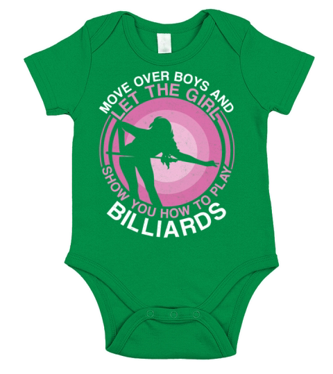 Billiards Pool Player Ball Girl Short Sleeve Baby One-Piece