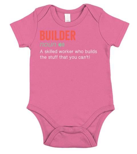 Builder Noun Funny humor quote Short Sleeve Baby One-Piece