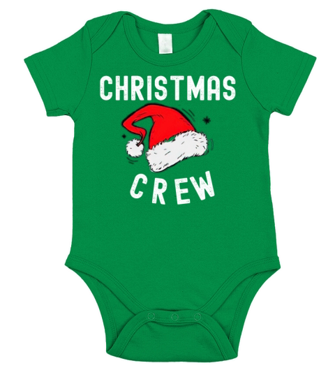 Christmas Crew Group Hat Pajama Matching Funny Short Sleeve Baby One-Piece