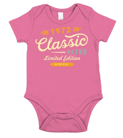 Classic Retro 1972 Limited Edition Short Sleeve Baby One-Piece