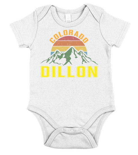 Colorado Dillon Vintage Mountains Hiking Wildlife Short Sleeve Baby One-Piece