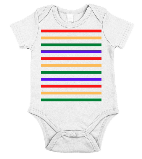 Colors Rainbow Horizontal Short Sleeve Baby One-Piece