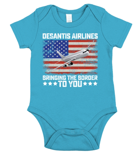 Desantis Airlines Bringing The Border To You Short Sleeve Baby One-Piece
