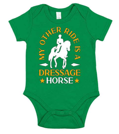 Dressage My Other Ride Is Equine Dressage Rider Short Sleeve Baby One-Piece