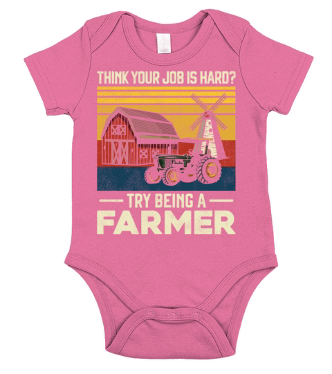 Farming Farmer Vintage Tractor Short Sleeve Baby One-Piece