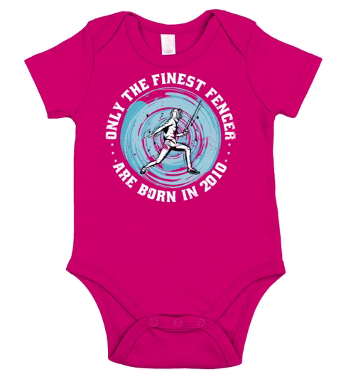 Fencers born in 2010 Birthday Vintage Short Sleeve Baby One-Piece