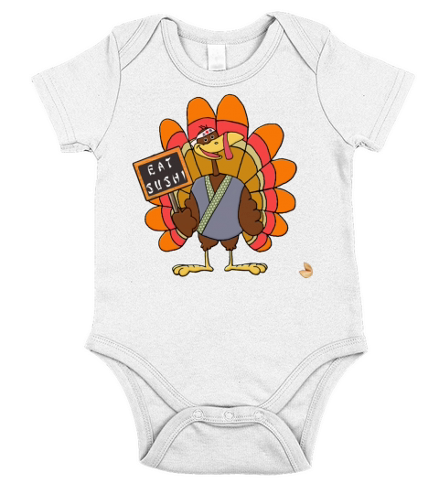 Funny Thanksgiving Short Sleeve Baby One-Piece