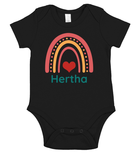 Hertha Vintage Boho Rainbow Short Sleeve Baby One-Piece