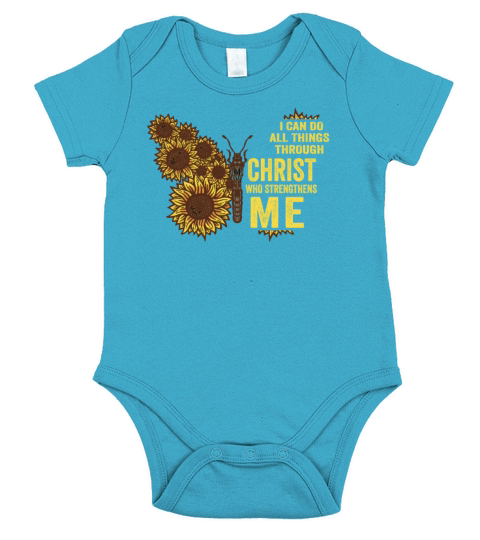 I Can Do All Things Through Christ Strengthens Short Sleeve Baby One-Piece