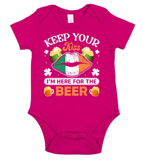 Keep Your Kiss Im Here For Saint Patricks Day Short Sleeve Baby One-Piece