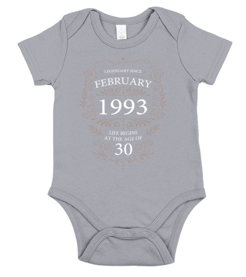 Legendary since February 1993 Vintage birthday 30 Short Sleeve Baby One-Piece
