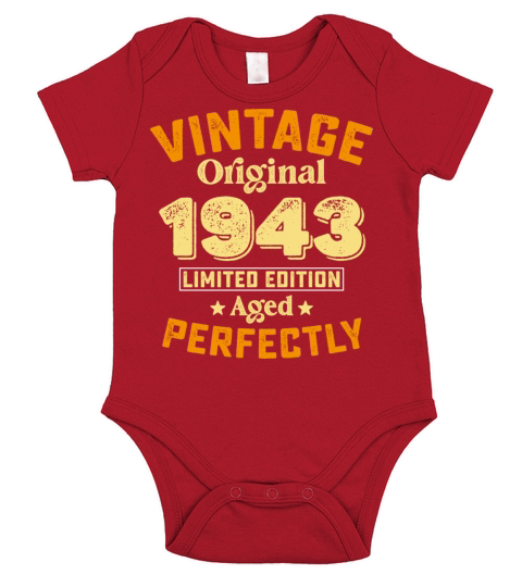 Limited Vintage Original 1943 Aged Edition Short Sleeve Baby One-Piece