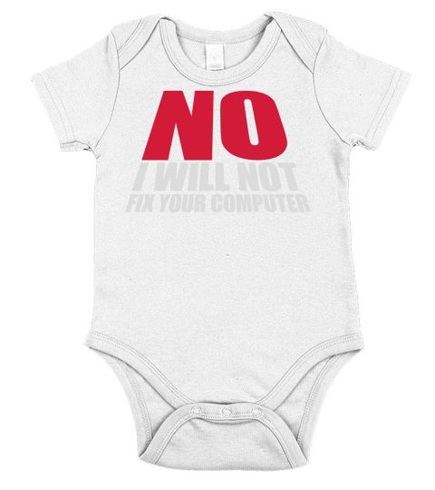 not fix your computer Short Sleeve Baby One-Piece
