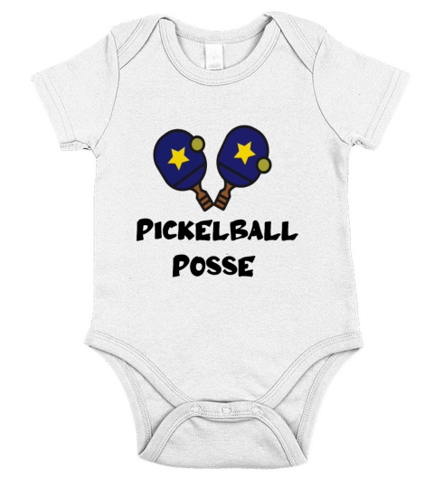 Pickleball Posse Funny Pickleball Quote For Pickle Short Sleeve Baby One-Piece