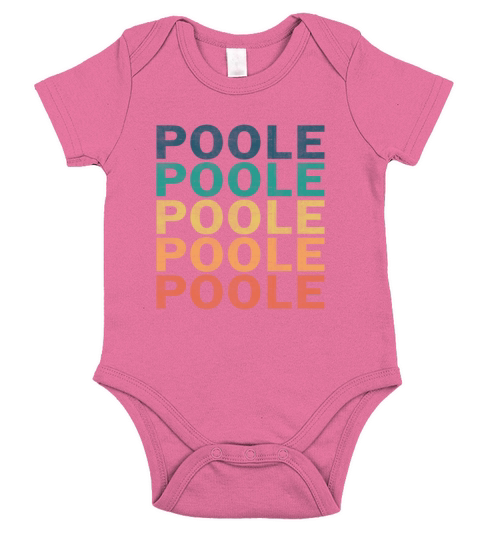 Poole Name T Shirt - Poole Vintage Retro Name Gift Short Sleeve Baby One-Piece