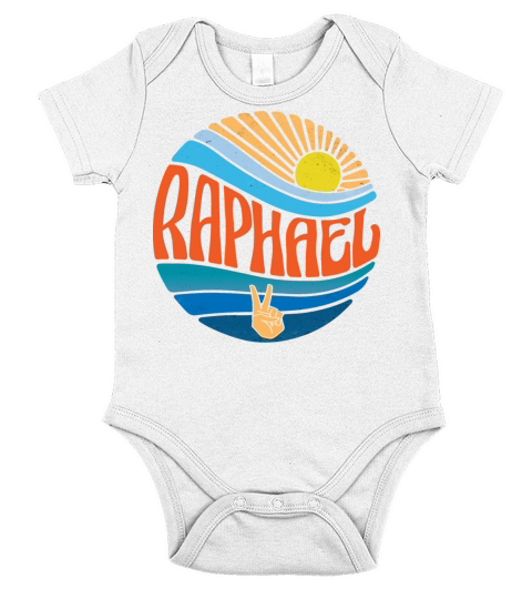 Raphael Shirt Vintage Sunset Raphael Groovy Tie Short Sleeve Baby One-Piece