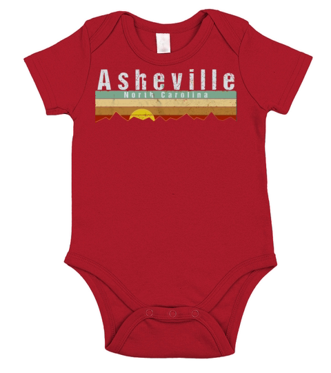 Retro Vintage Asheville Nc Short Sleeve Baby One-Piece
