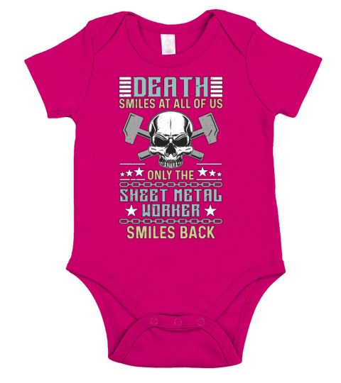 Sheet Metal Worker Death Smiles At All Of Mechanic Short Sleeve Baby One-Piece