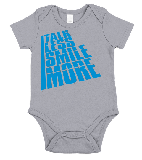 talk less smile more Short Sleeve Baby One-Piece