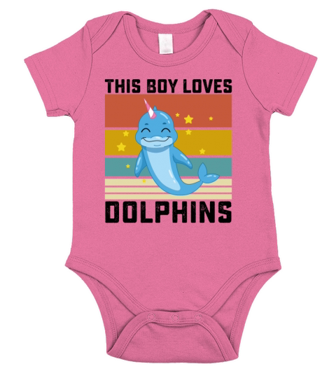 This Boy Loves Dolphins Short Sleeve Baby One-Piece