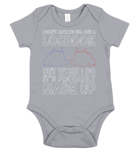 Trailer Truck Made Up Logbook Driving Trucker Short Sleeve Baby One-Piece