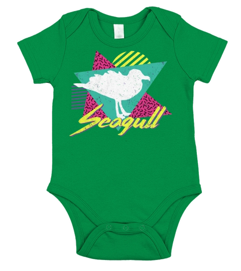 Vintage Retro 80S Or 90S Seagull Short Sleeve Baby One-Piece