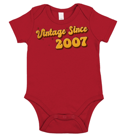 Vintage since 2007 16 Years Old - Groovy 16th Short Sleeve Baby One-Piece