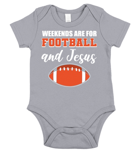 Weekends Are For Football and Jesus American Short Sleeve Baby One-Piece