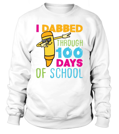 100 Days of School Dabbing Crayon Sweatshirt Unisex