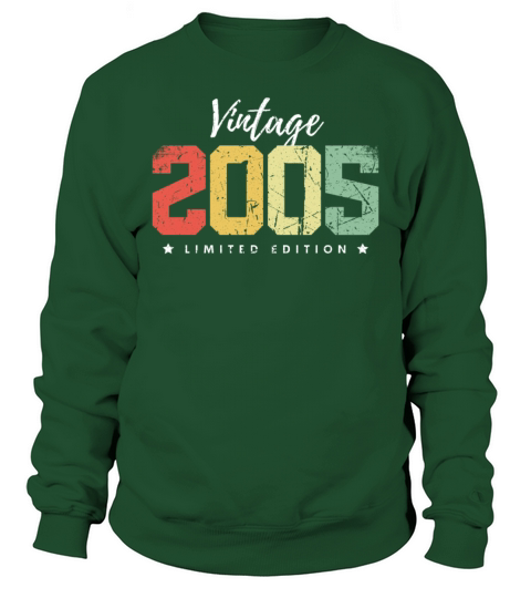 18 Years Vintage 2005 Retro 18th Birthday Sweatshirt Unisex