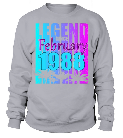 1988 Born Legend February Vintage Sweatshirt Unisex