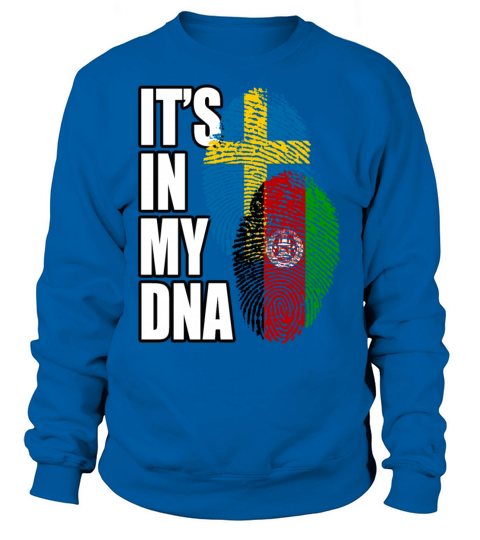 Afghan And Swedish Mix Heritage DNA Flag Sweatshirt Unisex