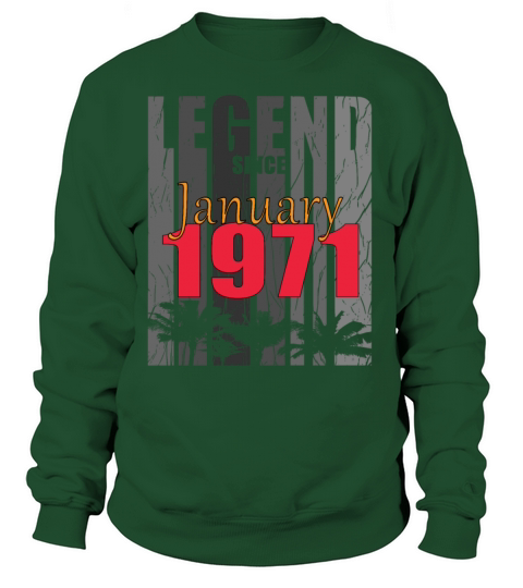 born 1971 January vintage gift Sweatshirt Unisex