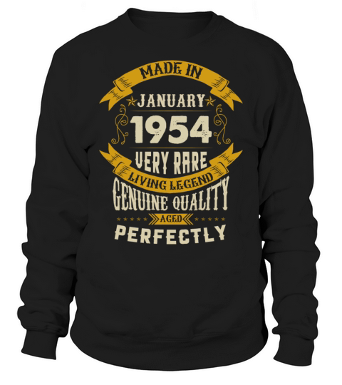 January 1954 Vintage Birthday Present Sweatshirt Unisex